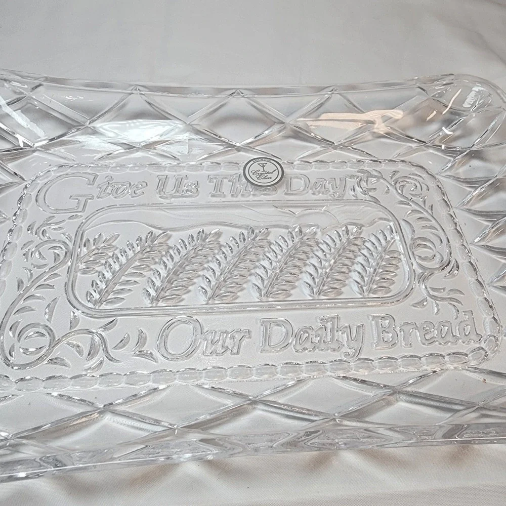 Vintage Fifth Ave Muirfield Crystal Gla Tray 